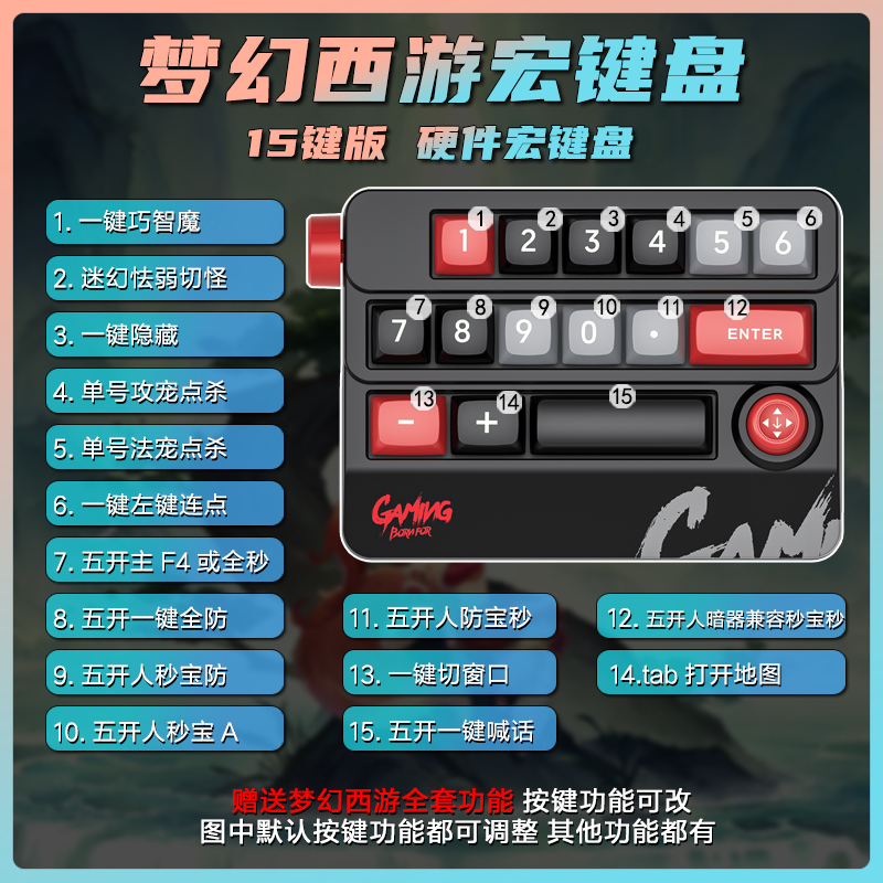 K809键盘 梦幻西游键位图